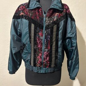 Vintage Multicolor Patterned Puffer Jacket